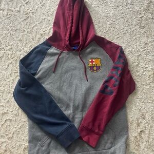 FC Barcelona Men's Pullover Hoodie Sweater Size S Soccer
FCB Barca Tri Color
